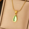 Titanium Steel Light Luxury Women's Necklace With Electroplating Design Constellation Heart Fruit And Various Shapes Pendant And Conventional Chain