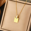 Titanium Steel Light Luxury Women's Necklace With Electroplating Design Constellation Heart Fruit And Various Shapes Pendant And Conventional Chain