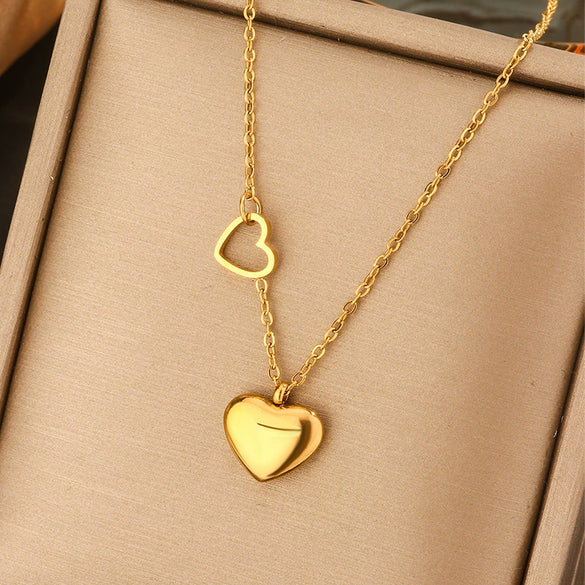 Titanium Steel Light Luxury Women's Necklace With Electroplating Design Constellation Heart Fruit And Various Shapes Pendant And Conventional Chain