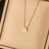 Titanium Steel Light Luxury Women's Necklace With Electroplating Design Constellation Heart Fruit And Various Shapes Pendant And Conventional Chain