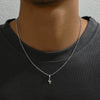 Titanium Steel Lightning Pendant Unisex Necklace With Geometric Style And Electroplating Treatment