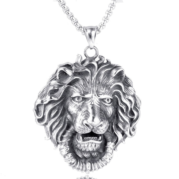 Titanium Steel Lion Head Pendant Casting Men's Jewelry