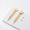 Titanium Steel Long Tassel Earrings For Women Light Luxury Style
