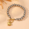 Titanium Steel Love Buckle Steel Ball Peach Heart With Lock Cartoon Style Electroplated Women's Bracelet