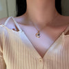 Titanium Steel Love Letter Necklace For Women With Ball Chain And Dripping Oil Letter Pendant Elegant Fashion Jewelry