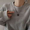 Titanium Steel Love Letter Necklace For Women With Ball Chain And Dripping Oil Letter Pendant Elegant Fashion Jewelry