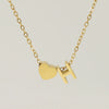 316L Stainless Steel Love Letter Necklace With English Letter Pendant And Cross Chain