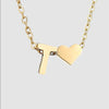 316L Stainless Steel Love Letter Necklace With English Letter Pendant And Cross Chain