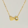 316L Stainless Steel Love Letter Necklace With English Letter Pendant And Cross Chain