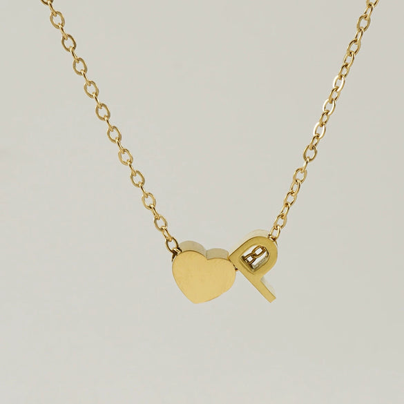 316L Stainless Steel Love Letter Necklace With English Letter Pendant And Cross Chain
