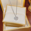Titanium Steel Love Letter Pendant Necklace With Mixed Gem Inlay And Diamond Design For Women