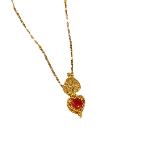 Titanium Steel Love Magic Box Zircon Necklace With Geometric And Cartoon Design And Diamond Styling