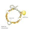 Titanium Steel Love Pendant Jewelry Bracelet Electroplated Unisex Simple Elegant Contrast Color