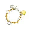 Titanium Steel Love Pendant Jewelry Bracelet Electroplated Unisex Simple Elegant Contrast Color
