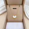Titanium Steel Love Shell Geometric Cartoon Style Electroplated Necklace Unisex