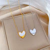 Titanium Steel Love Shell Geometric Cartoon Style Electroplated Necklace Unisex