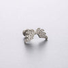 Titanium Steel Love Star Bow Zircon Earrings
