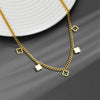Titanium Steel Love Star Butterfly Four Leaf Clover Necklace Bracelet Earrings Suit With Water Drops And Bell Patterns