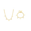 Titanium Steel Love Star Butterfly Four Leaf Clover Necklace Bracelet Earrings Suit With Water Drops And Bell Patterns