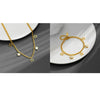 Titanium Steel Love Star Butterfly Four Leaf Clover Necklace Bracelet Earrings Suit With Water Drops And Bell Patterns