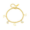 Titanium Steel Love Star Butterfly Four Leaf Clover Necklace Bracelet Earrings Suit With Water Drops And Bell Patterns