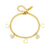 Titanium Steel Love Star Butterfly Four Leaf Clover Necklace Bracelet Earrings Suit With Water Drops And Bell Patterns
