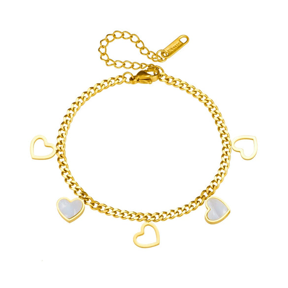 Titanium Steel Love Star Butterfly Four Leaf Clover Necklace Bracelet Earrings Suit With Water Drops And Bell Patterns