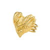 Titanium Steel Love Textured Peach Heart Dualuse Scarf And Towel Buckle Ring For Women Retro Light Luxury Style With Electroplating