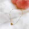 Titanium Steel Love Water Drops Bells Fashion Jewelry Set For Women Necklace And Bracelet Electroplated