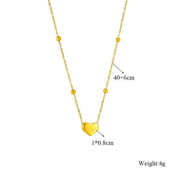 Titanium Steel Love Water Drops Bells Fashion Jewelry Set For Women Necklace And Bracelet Electroplated