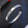 Titanium Steel Lovers Bracelet With Star Diamond Geometric Personality Design