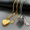 Titanium Steel Loveshaped Geometric Light Luxury Gold Inlaid Women's Cross Chain Necklace