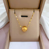 Titanium Steel Lucky Bead Cold Necklace With Geometric Pattern For Female Electroplating Process Cartoon Style
