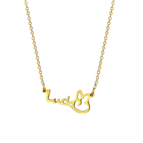 Titanium Steel Lucky Rabbit Normcore Style Electroplated Cartoon Geometric Necklace Accessories For Female