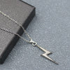Titanium Steel Luminous Lightning Pendant Unisex Fashion Necklace With Geometric Style And Electroplating Treatment