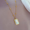 Titanium Steel Mermaid Style Geometric Electroplating Women's Necklace