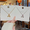 Titanium Steel Mermaid Tail Pendant Necklace For Women Fashion Inlaid Zircon Cross Chain Animals Zodiac Style