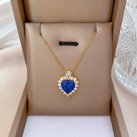 Titanium Steel Micro Diamond Ochain Necklace With Geometric Pattern And Cartoon Style For Women