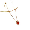 Titanium Steel Micro Diamond Ochain Necklace With Geometric Pattern And Cartoon Style For Women