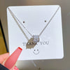 Titanium Steel Micro Inlaid Real Gold Full Diamond Geometric Women's Light Luxury Small Waist Clavicle Necklace
