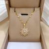 Titanium Steel Microencrusted Snowflake Geometric Women's Necklace And Earrings Set With Electroplating