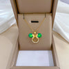 Titanium Steel Microinlaid Diamond Geometric Cartoon Style Necklace