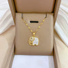 Titanium Steel Microinlaid Diamond Geometric Cartoon Style Necklace