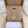 Titanium Steel Microinlaid Diamond Geometric Cartoon Style Necklace