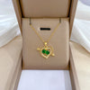 Titanium Steel Microinlaid Diamond Geometric Cartoon Style Necklace