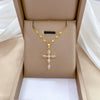 Titanium Steel Microinlaid Diamond Geometric Cartoon Style Necklace