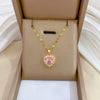 Titanium Steel Microinlaid Diamond Geometric Cartoon Style Necklace