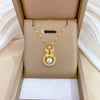 Titanium Steel Microinlaid Diamond Geometric Cartoon Style Necklace