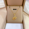Titanium Steel Microinlaid Diamond Geometric Cartoon Style Necklace