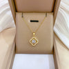 Titanium Steel Microinlaid Diamond Geometric Cartoon Style Necklace